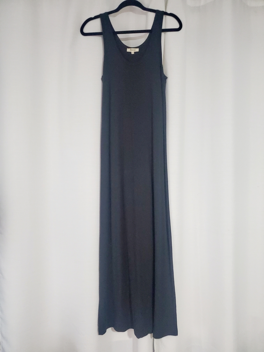 Madewell Charcoal Gray Maxi Dress XS Minimalist Capsule Wardrobe Soft Stretch - Picture 2 of 7